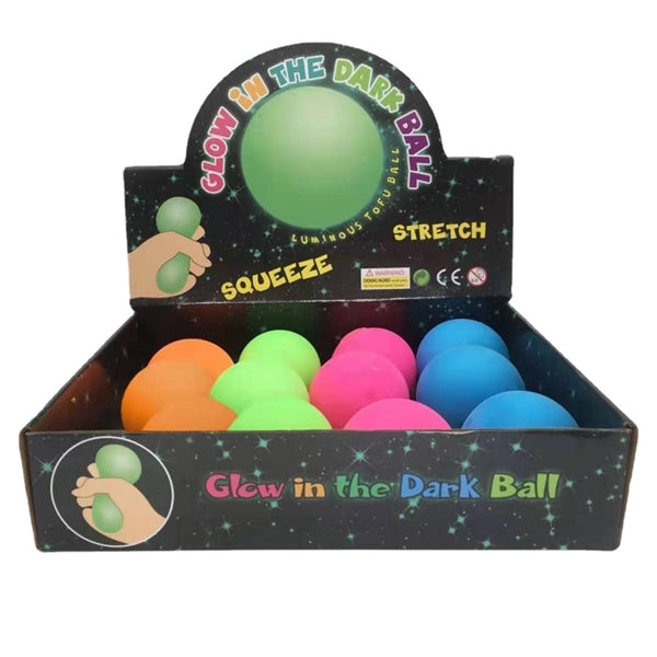 Glow In The Dark Round Shape Stress Relief Toy Ball