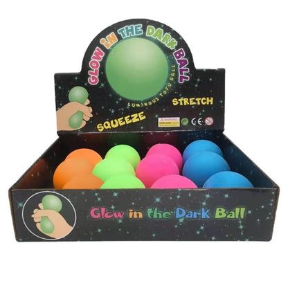 Glow In The Dark Round Shape Stress Relief Toy Ball