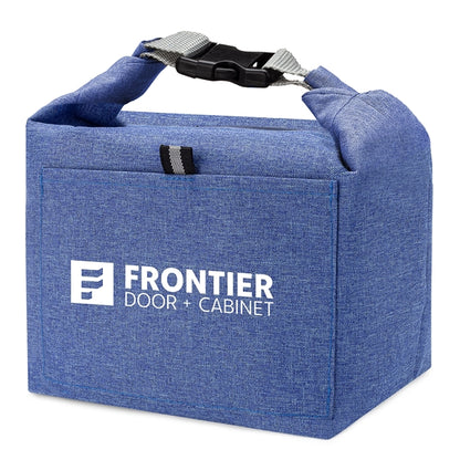 Insulated Lunch Cooler Bag w/ Exterior Pocket & Air Tight Se