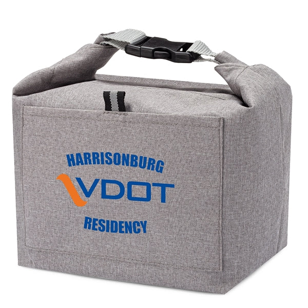 Insulated Lunch Cooler Bag w/ Exterior Pocket & Air Tight Se