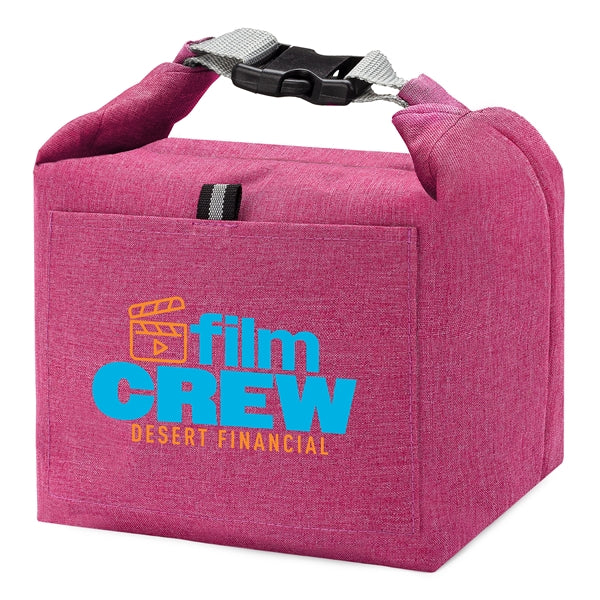 Insulated Lunch Cooler Bag w/ Exterior Pocket & Air Tight Se