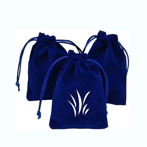 Velvet bag with drawstring