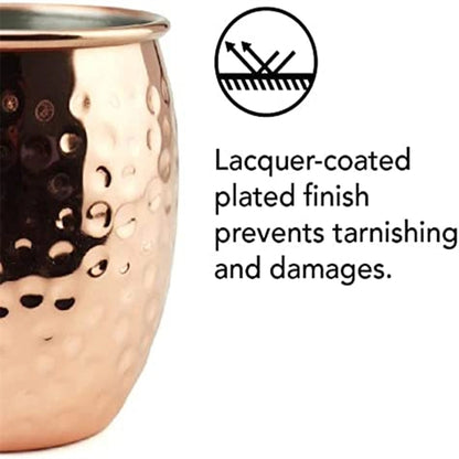 12OZ Hammered Copper Stainless Steel Moscow Mule