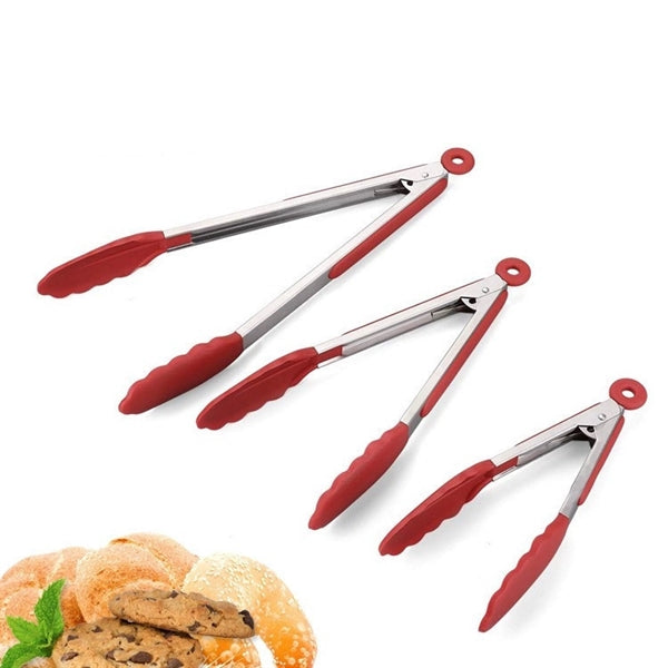 Stainless Antislip Steel Locking Kitchen Tong