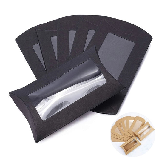 Kraft Paper Pillow Box With Clear Window