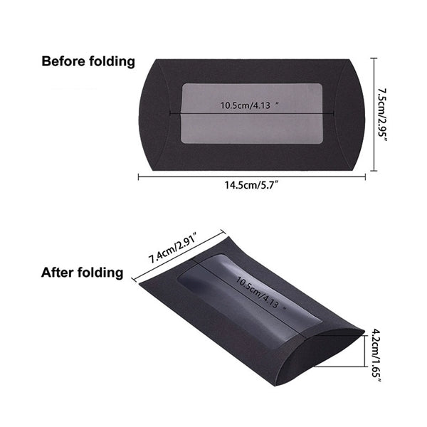 Kraft Paper Pillow Box With Clear Window