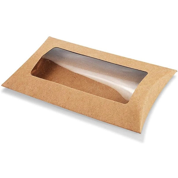 Kraft Paper Pillow Box With Clear Window