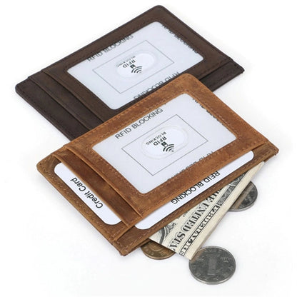 RFID Front Pocket Minimalist Blocking Leather Slim Wallet