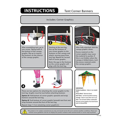 20' Premium Tent Corner Banner Set