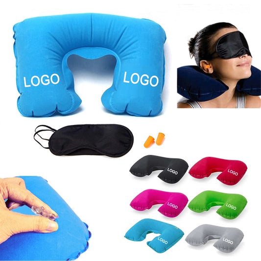 Travel Kit with Pillow/Eye Cover & Ear Plugs
