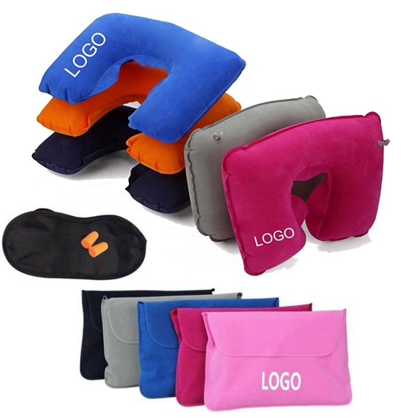 Travel Kit with Pillow/Eye Cover & Ear Plugs
