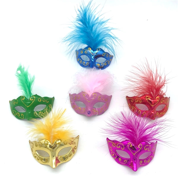 Masquerade Mask With Feather
