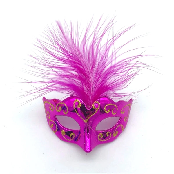 Masquerade Mask With Feather
