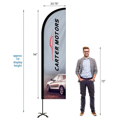 8' Portable Single Reverse Half Drop Kit w/ Cross Base