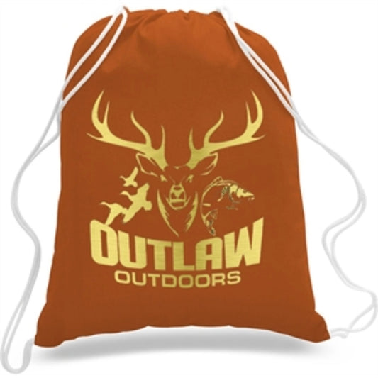 Cotton Canvas Drawstring Backpack Sports Gym Bags
