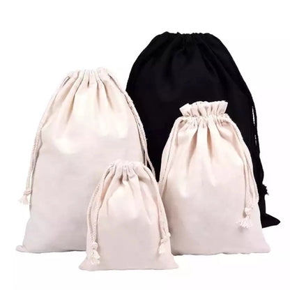 Custom Cotton Canvas Drawstring Storage Shoe Laundry Bags