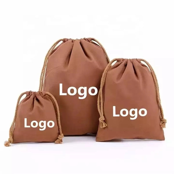 Custom Cotton Canvas Drawstring Storage Shoe Laundry Bags
