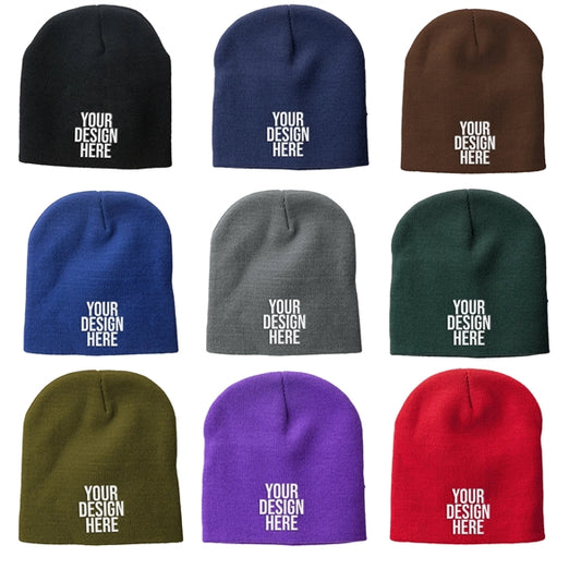 MOQ 50pcs Customized Knit Beanie Caps