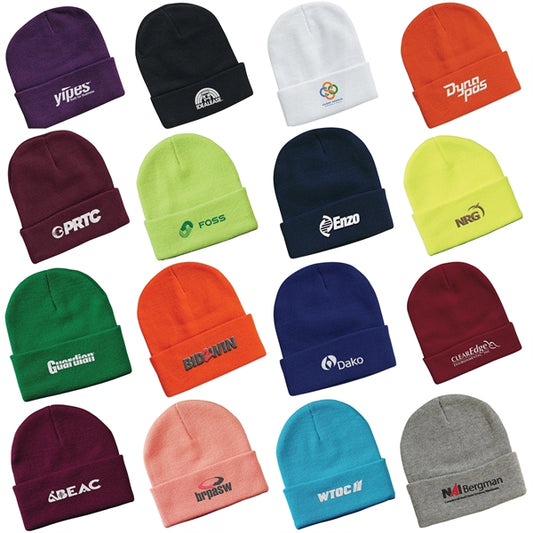 MOQ 50pcs Imprinted Sportsman Knit Beanies
