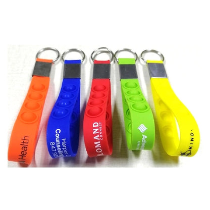 Silicone Keychain Anti Stress Reliever Pop Bubble Wristband