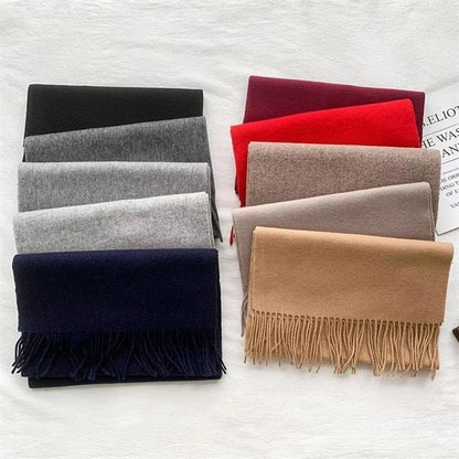 Autumn Winter Keep Warm 100% Cashmere Blanket Scarf