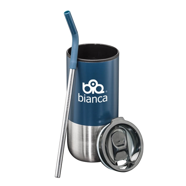 Bondi Double Wall Tumbler w/ Straw -18oz