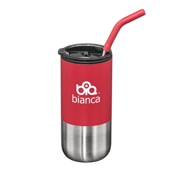 Bondi Double Wall Tumbler w/ Straw -18oz