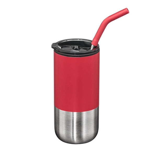 Bondi Double Wall Tumbler w/ Straw -18oz