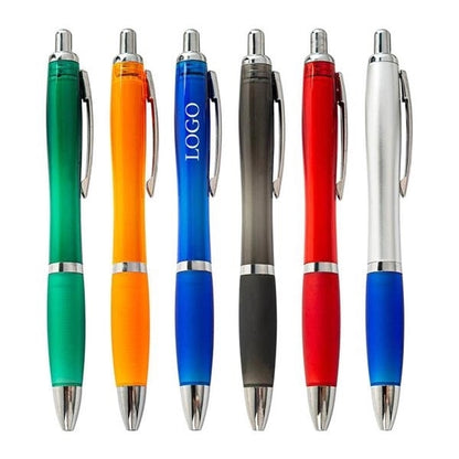 1.0 Mm Custom Retractable Plastic Ballpoint Pen