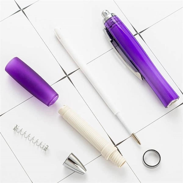 1.0 Mm Custom Retractable Plastic Ballpoint Pen