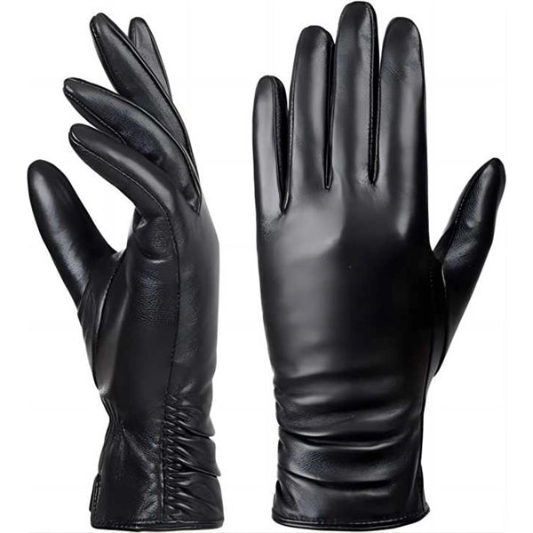 Womens Winter Leather Touchscreen Texting Warm Driving Lambs