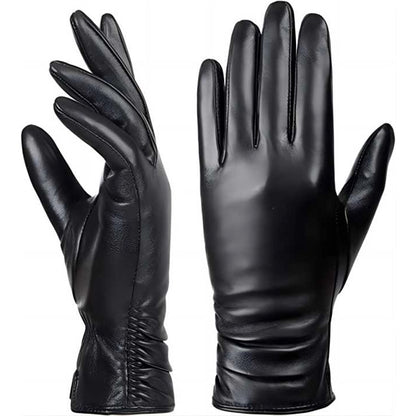 Womens Winter Leather Touchscreen Texting Warm Driving Lambs