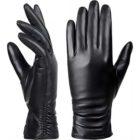 Womens Winter Leather Touchscreen Texting Warm Driving Lambs