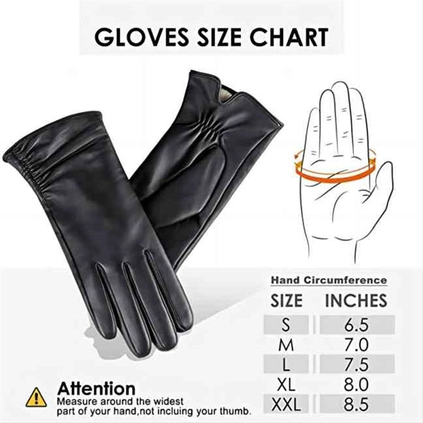 Womens Winter Leather Touchscreen Texting Warm Driving Lambs