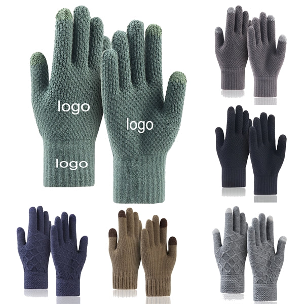 Touchscreen Jacquard Knitted Gloves