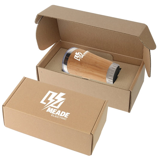 17 oz Stainless Steel Bamboo Insulated Tumbler Gift Set