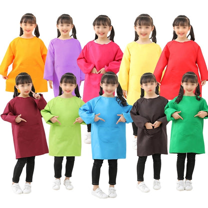 Children's Painting Smock Anti-Fouling Long Sleeve Apron