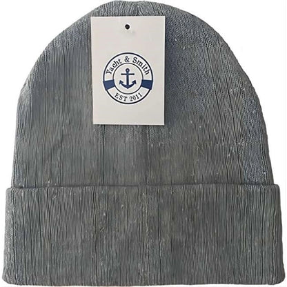 Embroidered Acrylic Knit Beanie Cap with Cuff