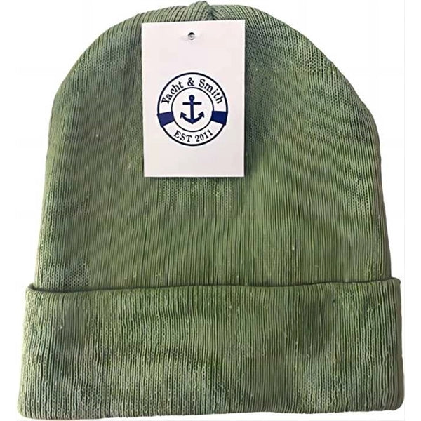 Embroidered Acrylic Knit Beanie Cap with Cuff
