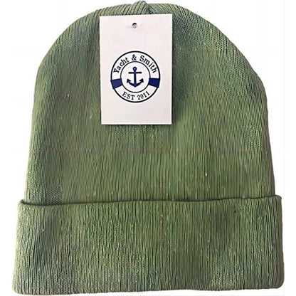 Embroidered Acrylic Knit Beanie Cap with Cuff