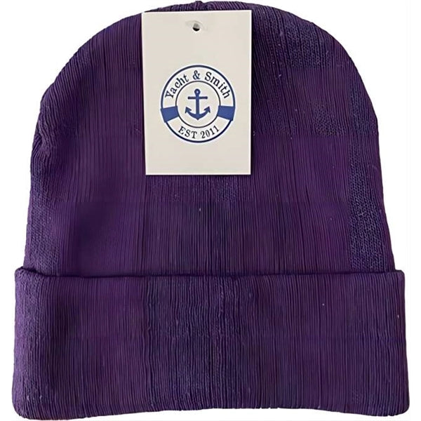 Embroidered Acrylic Knit Beanie Cap with Cuff