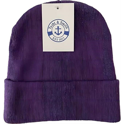 Embroidered Acrylic Knit Beanie Cap with Cuff