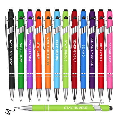 Ellipse Softy Brights w/Stylus - Laser Engraved - Metal Pen
