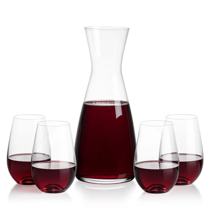 Portofino Carafe & Boston Stemless Wine
