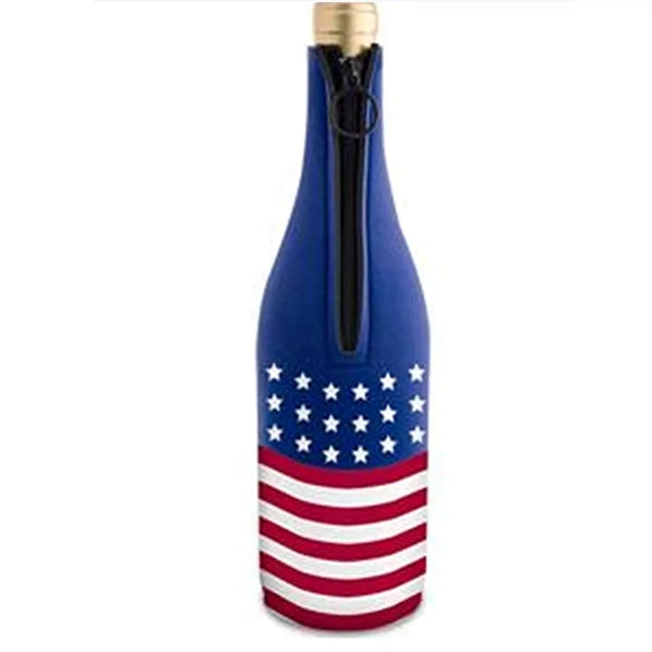 12 Oz. Neoprene Bottle Cooler W/ Binding