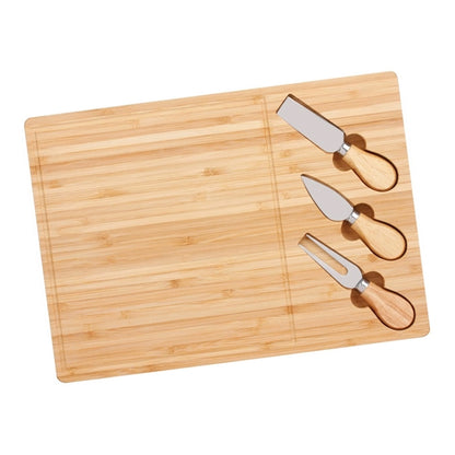 Rectangle Bamboo Cheese Board Knife Set