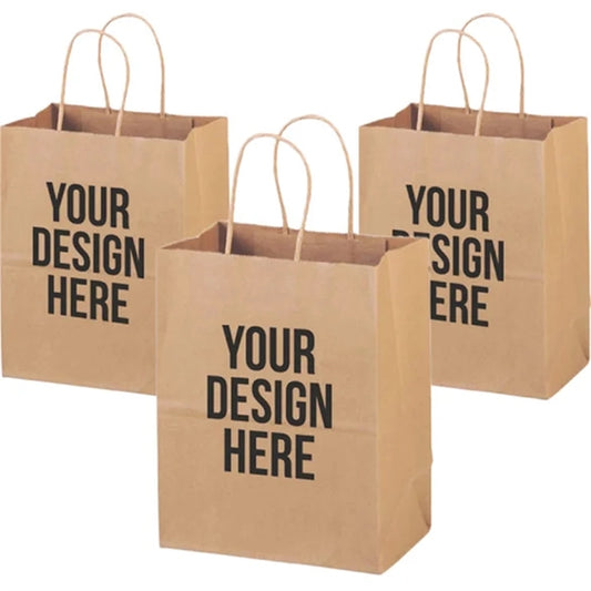 Customized Kraft Paper Bags Eco Shoppers