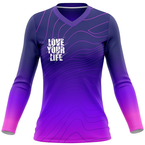 160 GSM Birdseye Mesh performance women long Sleeve T-Shirt