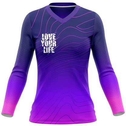 160 GSM Birdseye Mesh performance women long Sleeve T-Shirt