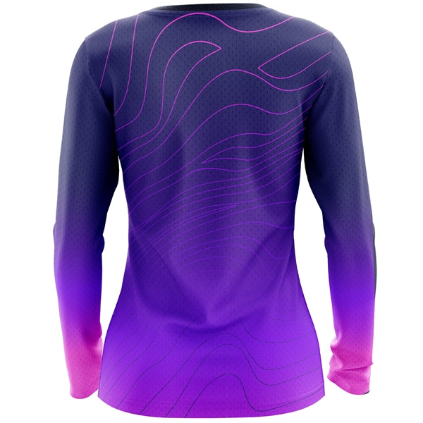 160 GSM Birdseye Mesh performance women long Sleeve T-Shirt